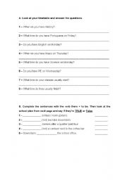 English worksheet: school