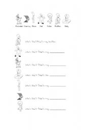 English Worksheet: Family