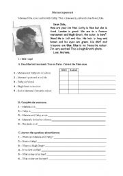 English Worksheet: Pshysical description