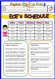 Eces Schedule