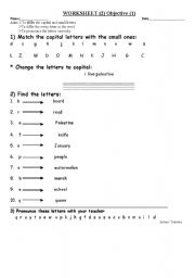 English Worksheet: letters