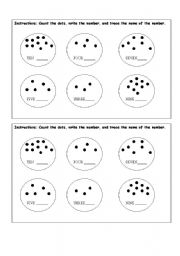 English Worksheet: Counting Numbers