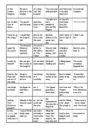 English Worksheet: The Elephant Man . Domino