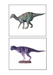 English Worksheet: Dinosaurs flashcards