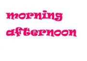 English worksheet: Morning- Evening