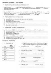 English Worksheet: Past Simple exercises