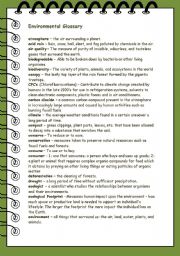 ENVIRONMENTAL GLOSSARY