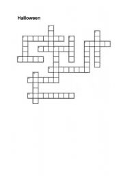 English Worksheet: Halloween Crossword Puzzle