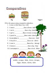 English Worksheet: Comparatives Worksheet