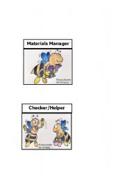 English Worksheet: cooperative learning roles