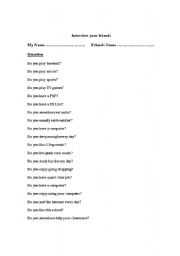 English worksheet: Do you ... ?