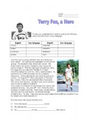 Terry Fox, a Hero