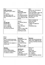 English Worksheet: A fun game with 