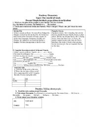English worksheet: Headway Elementary Unit 3