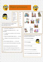 English Worksheet: Object pronouns.