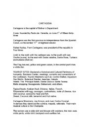 English worksheet: Cartagena City