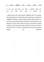 English worksheet: I Can Read It