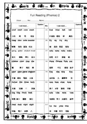 English Worksheet: fun reading 2 (phonics)