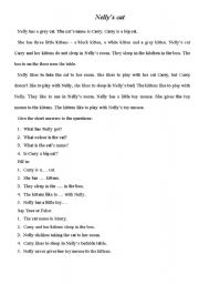 English Worksheet: Nellys cat