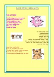 English Worksheet: Nursery rhymes