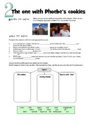 English Worksheet: Friends worksheet: The One With Phoebes Cookies