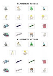 English worksheet: Classroom actions