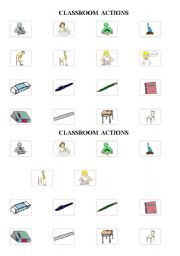 English Worksheet: Classroom actions