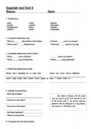 English Worksheet: Level test