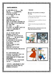 English Worksheet: santa monica