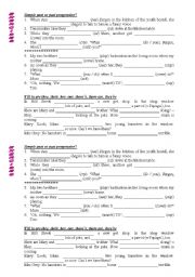 English Worksheet: Simple past or past progressive