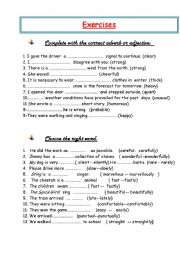  Formation of  adverbs, exercises.(part 2)
