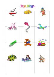 English worksheet: Toys Bingo