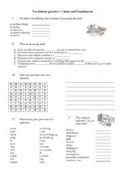 English Worksheet: Crime and Punishment - Vocab Practice