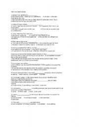 English Worksheet: test on partıcıples