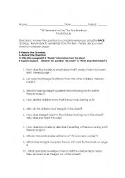 English Worksheet: All Summer in a Day 