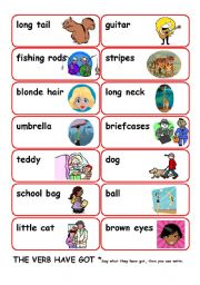 English Worksheet: SPEAKING CARDS - HAVE GOT