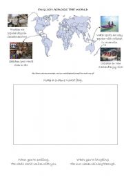 English Worksheet: English across the world
