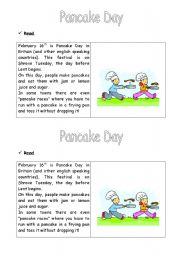 English Worksheet: Pancake Day