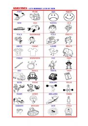 English Worksheet: ADJECTIVES