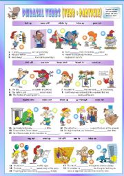  Phrasal Verbs (Ninth series). Exercises (Part 2/3). Key included!!! 