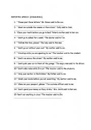 English Worksheet: reported speech 