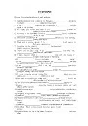 English Worksheet: Conditionals and wishes