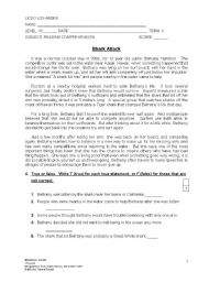 English Worksheet: Shark