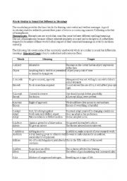 English Worksheet: Homophones