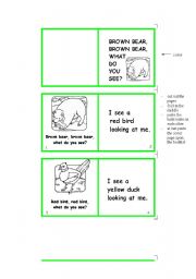 English Worksheet: Brown bear, brown bear, what do you see? - Minibook