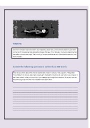 English Worksheet: GHOST GIRL FCE WRITING PRACTICE EXERCISE