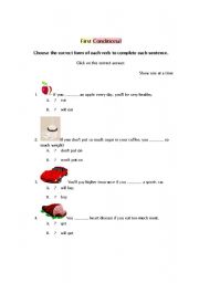 English Worksheet: 1st conditional