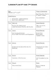English worksheet: Lesson Plan Suggestion for the first classes of the year Part 2