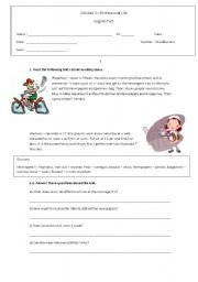 English Worksheet: The professional world 