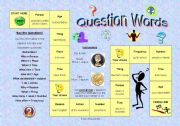 English Worksheet: Question Words Game